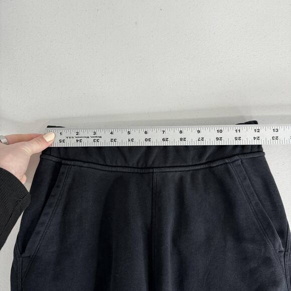 Lululemon Relaxed High-Rise Jogger Pants Womens 2 Black Cotton Terry Sweatpants - Picture 9 of 11
